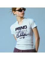 韓國PRENDA - PRND SPRAY STAMP KNIT TOP GRAY